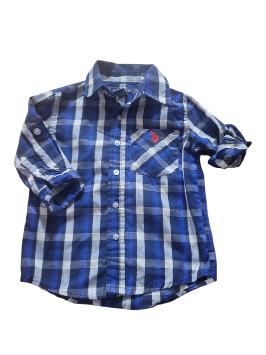 Plaid polo size 2