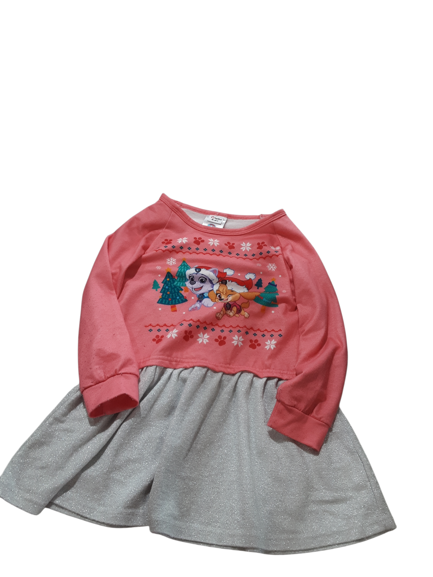 Festive paw patrol dress 4-5