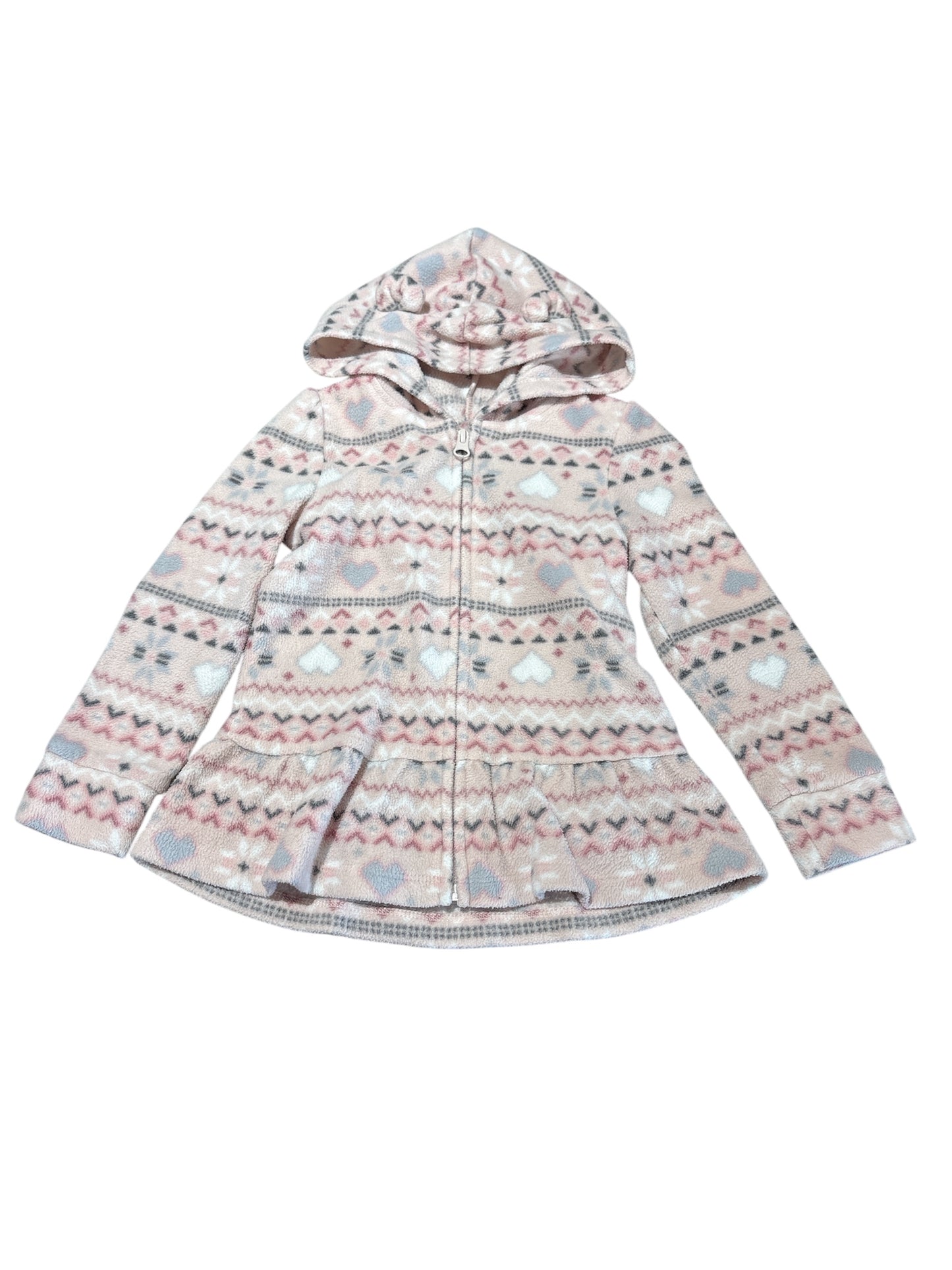 Fleecy hooded zip up 4T