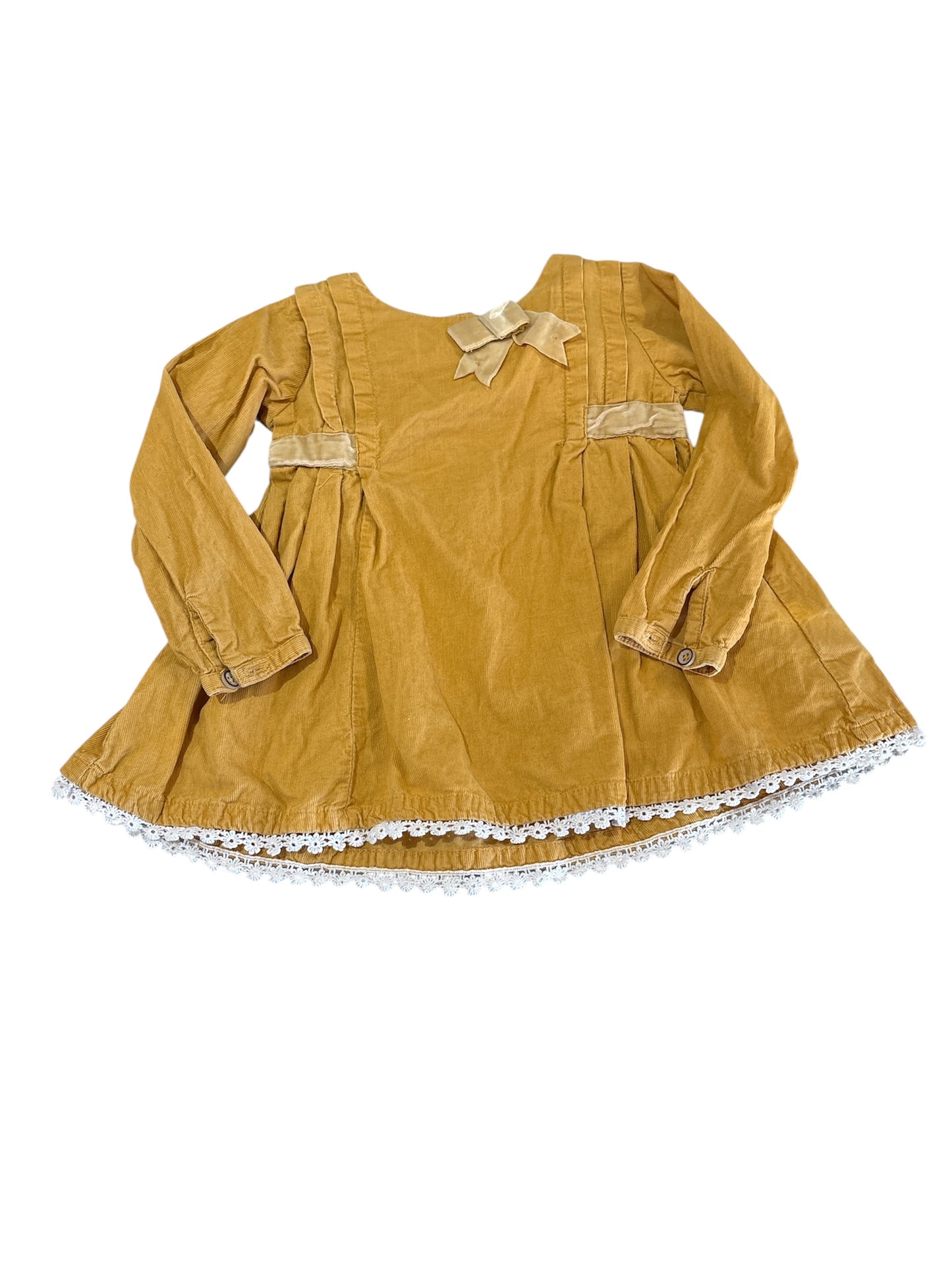 Dainty mustard yellow dress 2T