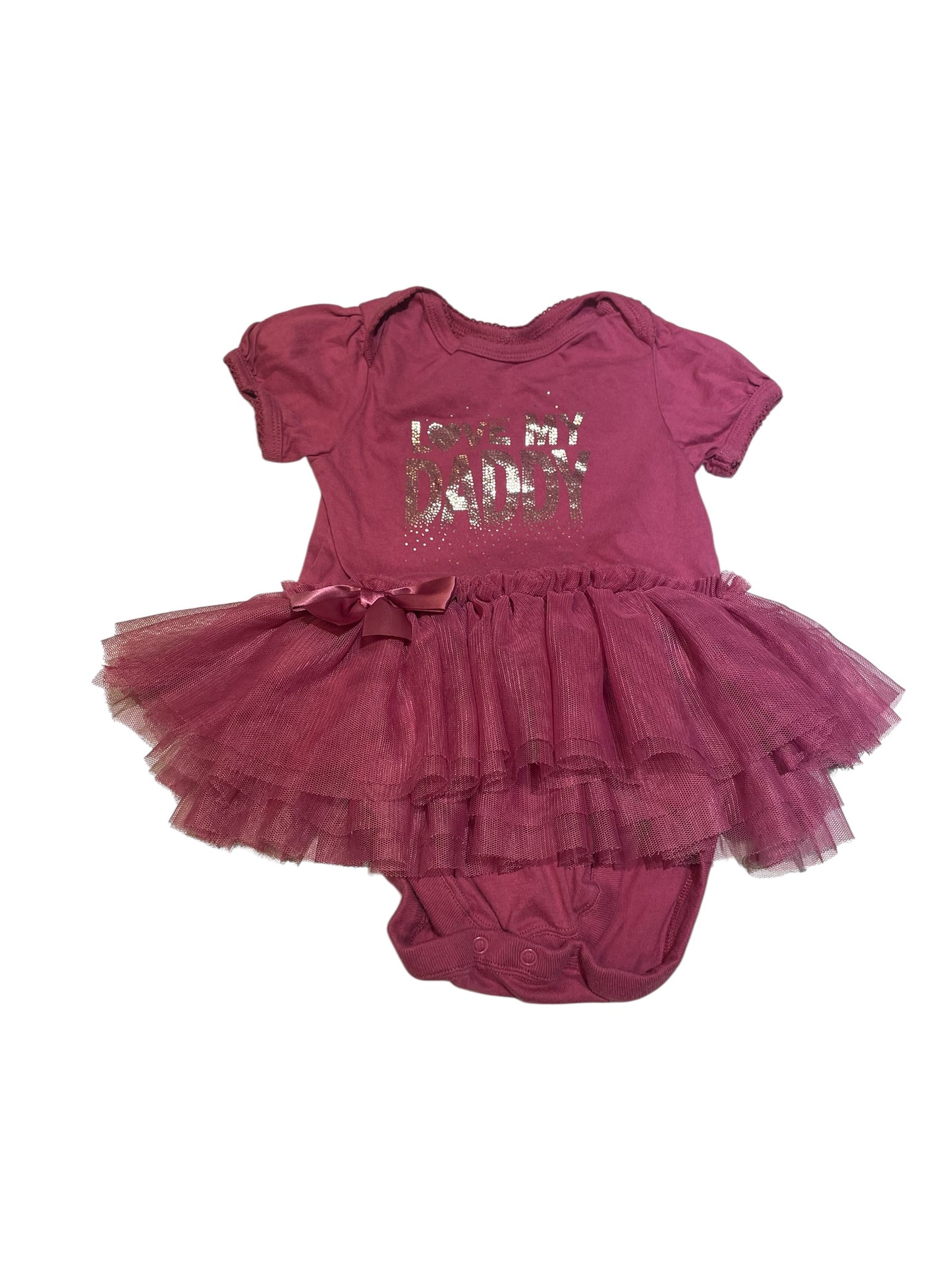 Tutu Onesie Dress 'I Love My Daddy' 12/18 Months