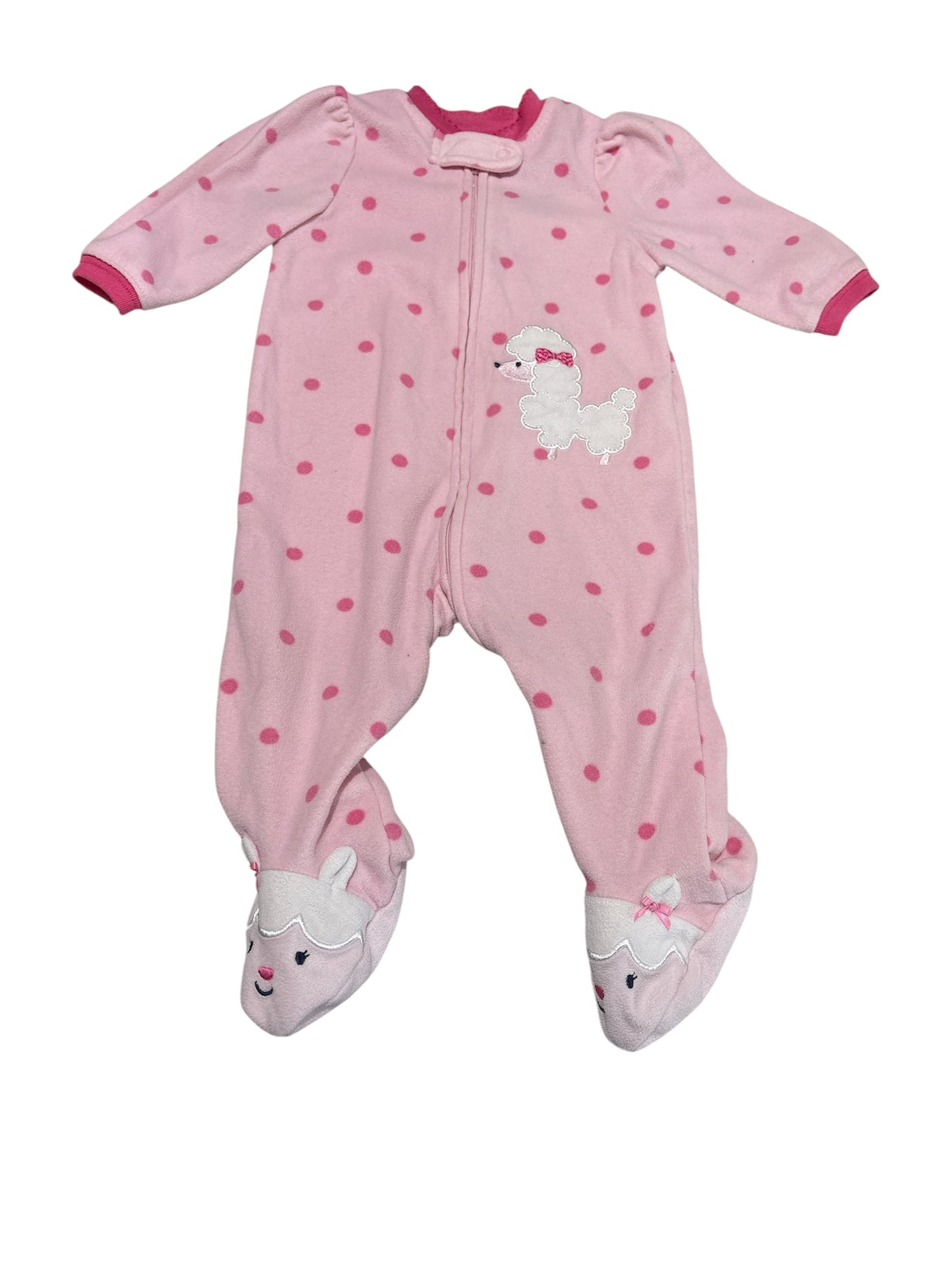 Fleece poodle sleeper 6m