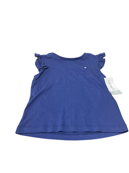 Ruffled Navy Tee 12 Months