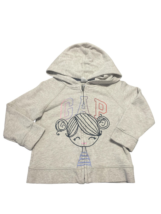 Beige Hoodie with Multi Coloured Lettering Size 2
