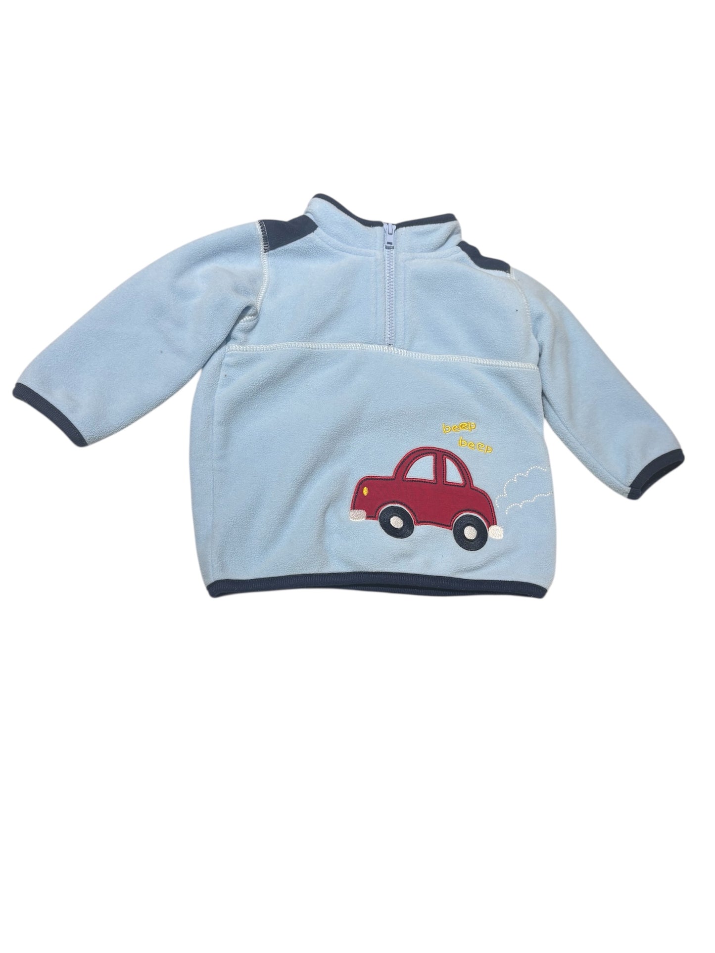 Beep beep fleece sweater 6m
