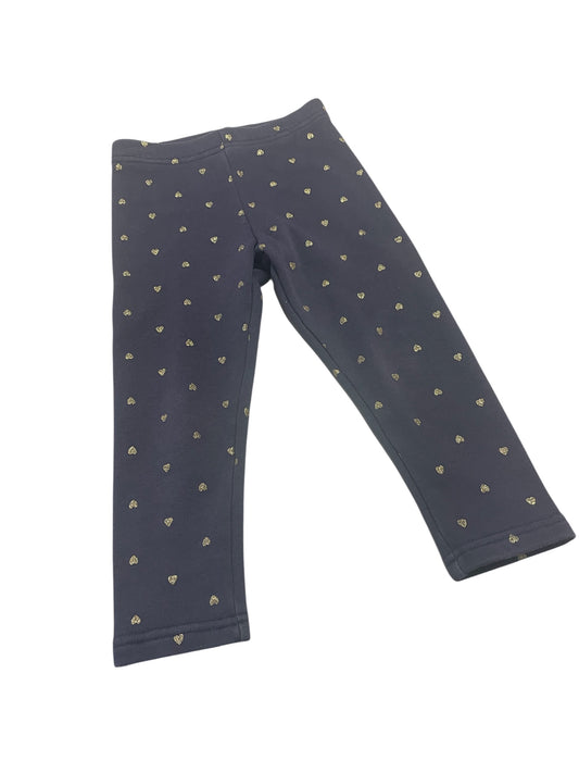 Navy Fleece Lined Leggings Size 4