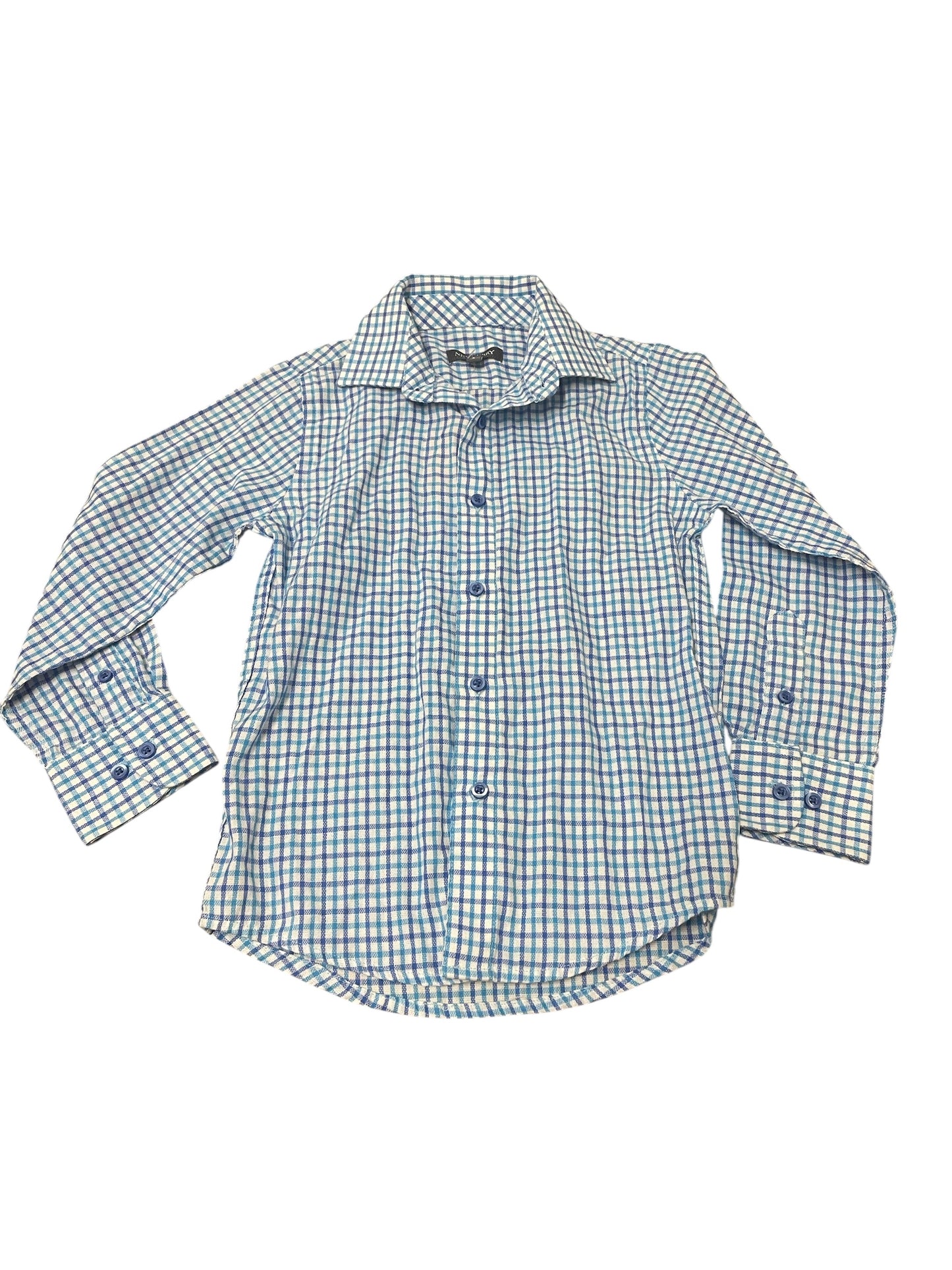 Blue Checkered Dress Shirt 6