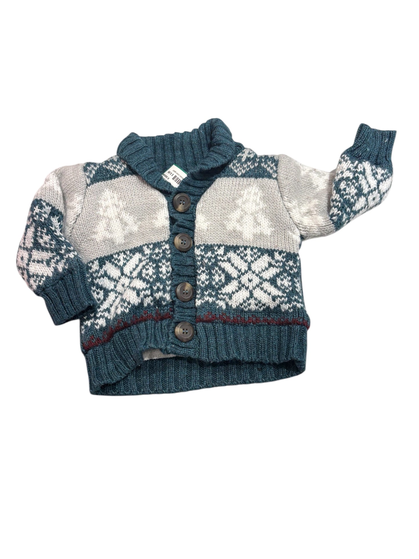Button up knit sweater 0-3m