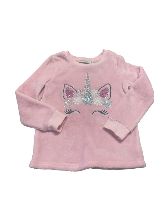 Pink Fleece Unicorn Sweater Size 5/6