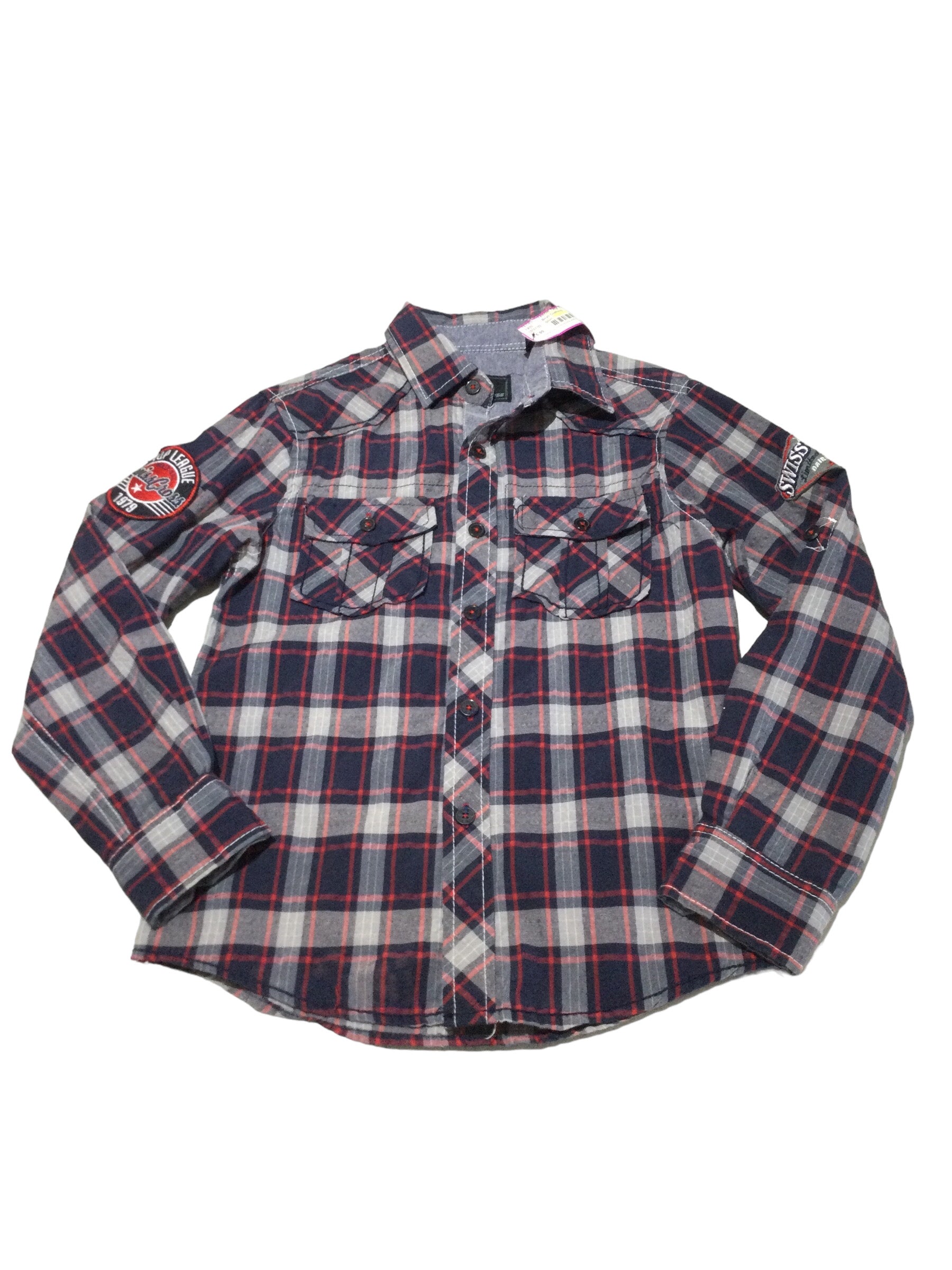 RED AND WHITE BRUSHED FLANNEL PLAID SHIRT, CHILD – Trendy Tots