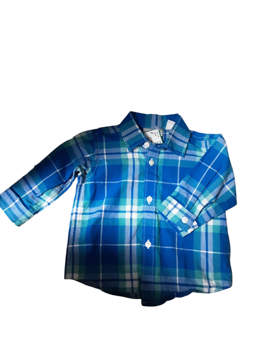 Blue plaid 3-6/m