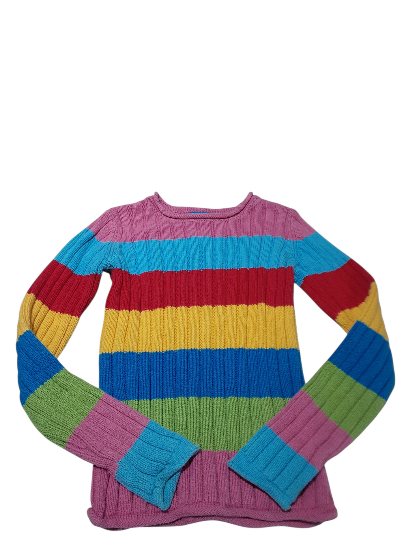 Stripes knit sweater 7-8