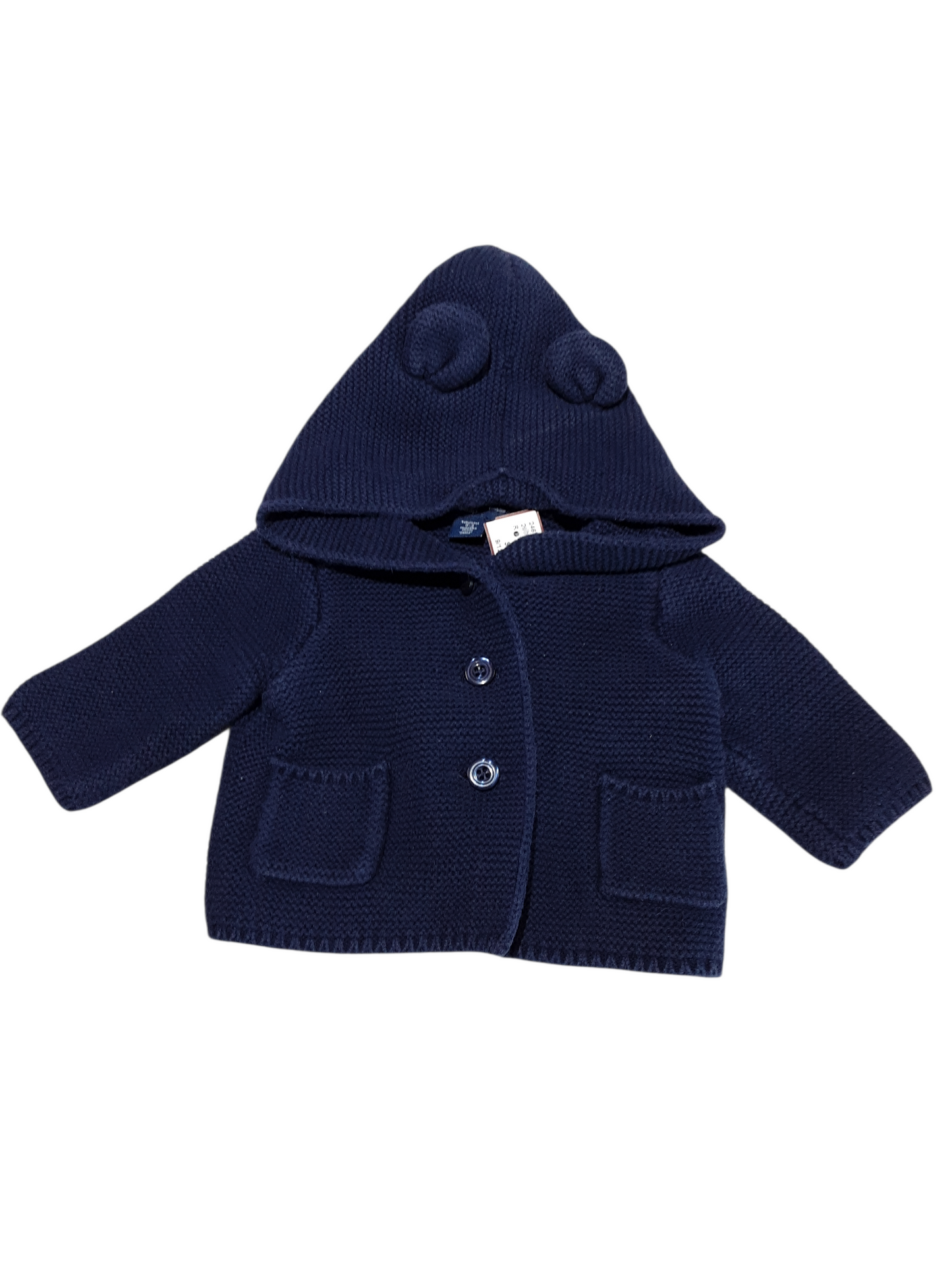 Knit hooded sweater 0-3m