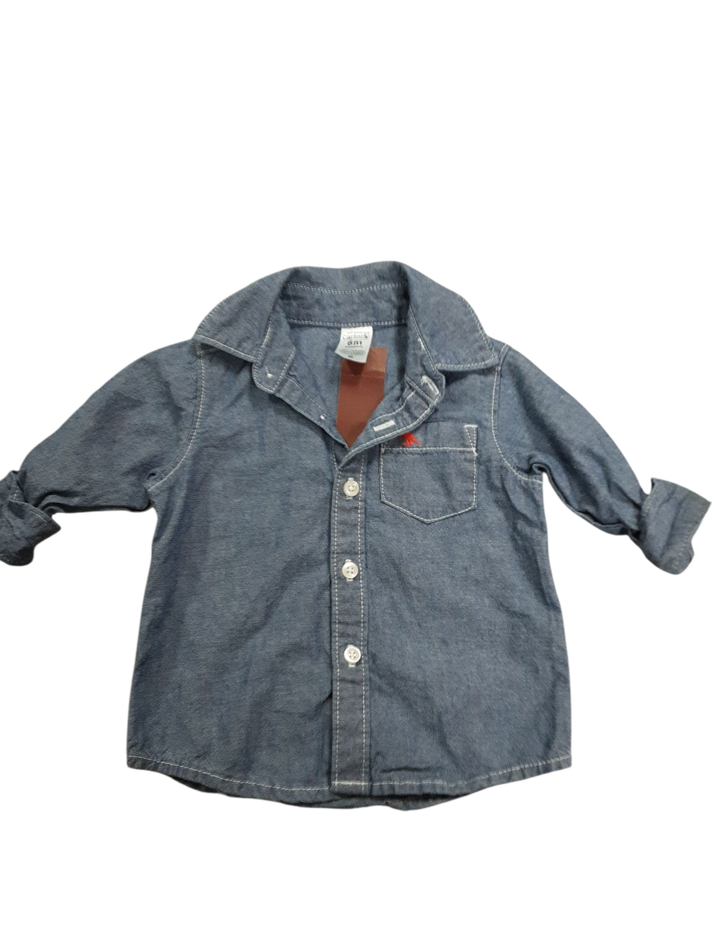 Blue button up size 6m