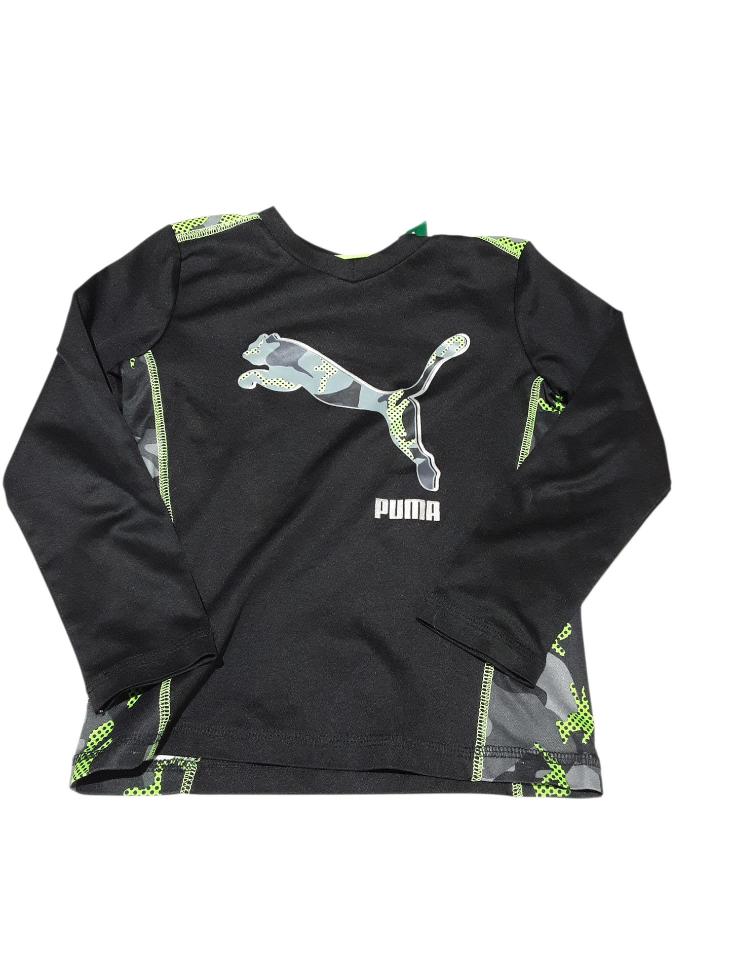 Two tone black and camo shirt 3-4T