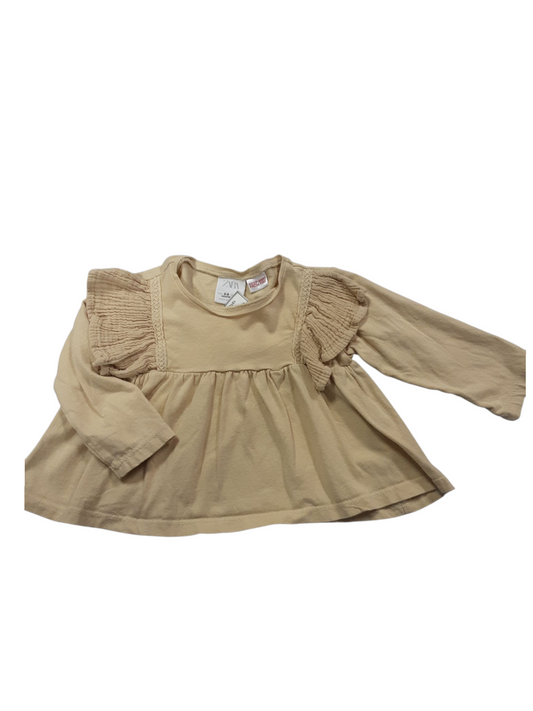 Yellow baby doll top size 6/9m