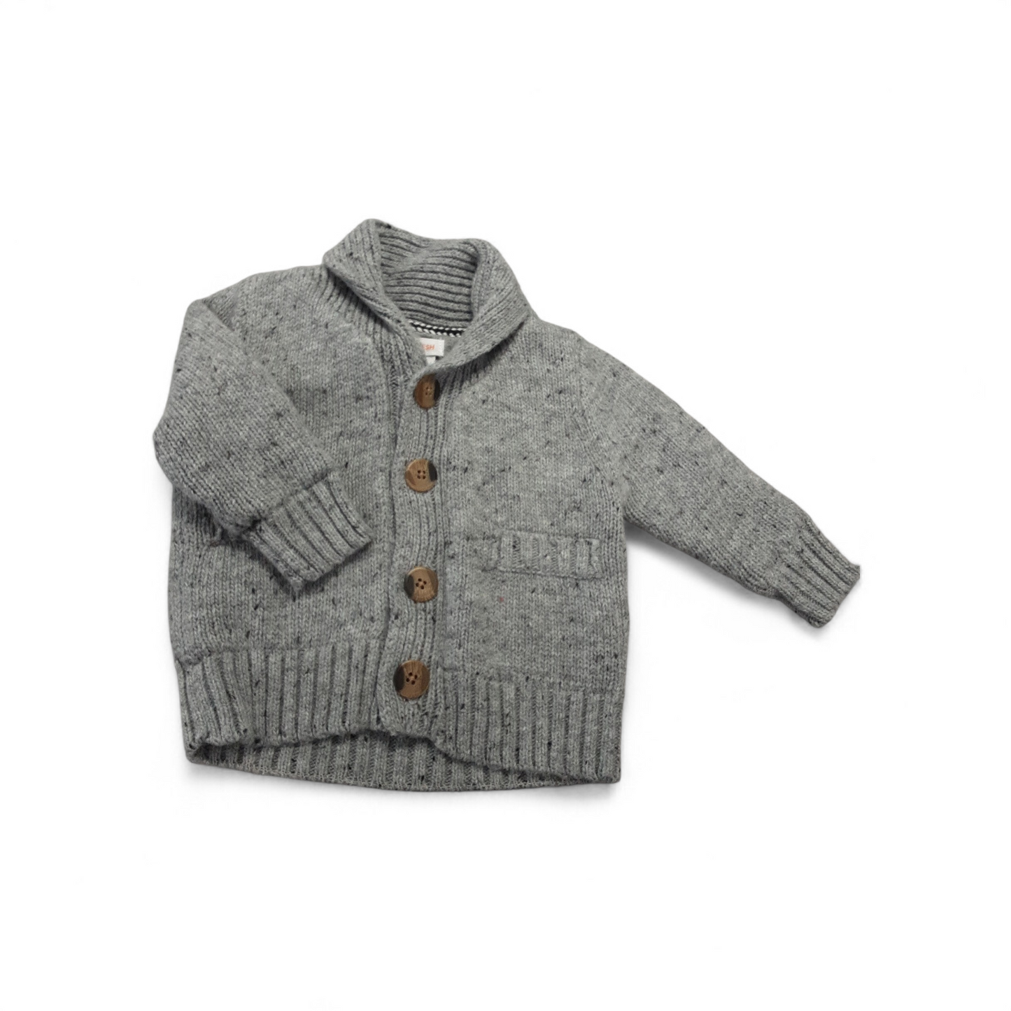 Grey Button Up Sweater sz 3-6m