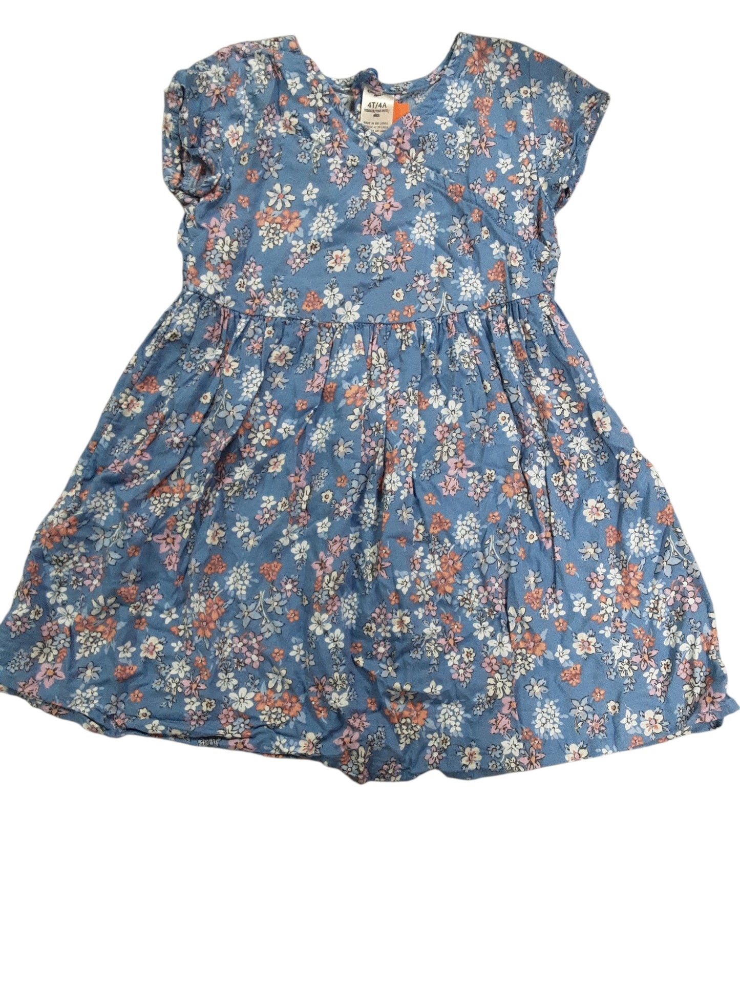Blue with flowers sz 4/5