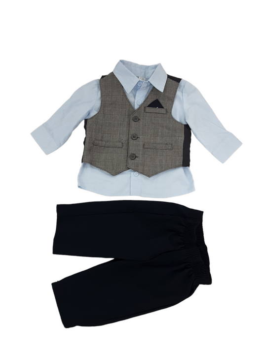 3 piece suit size 3 to 6 months