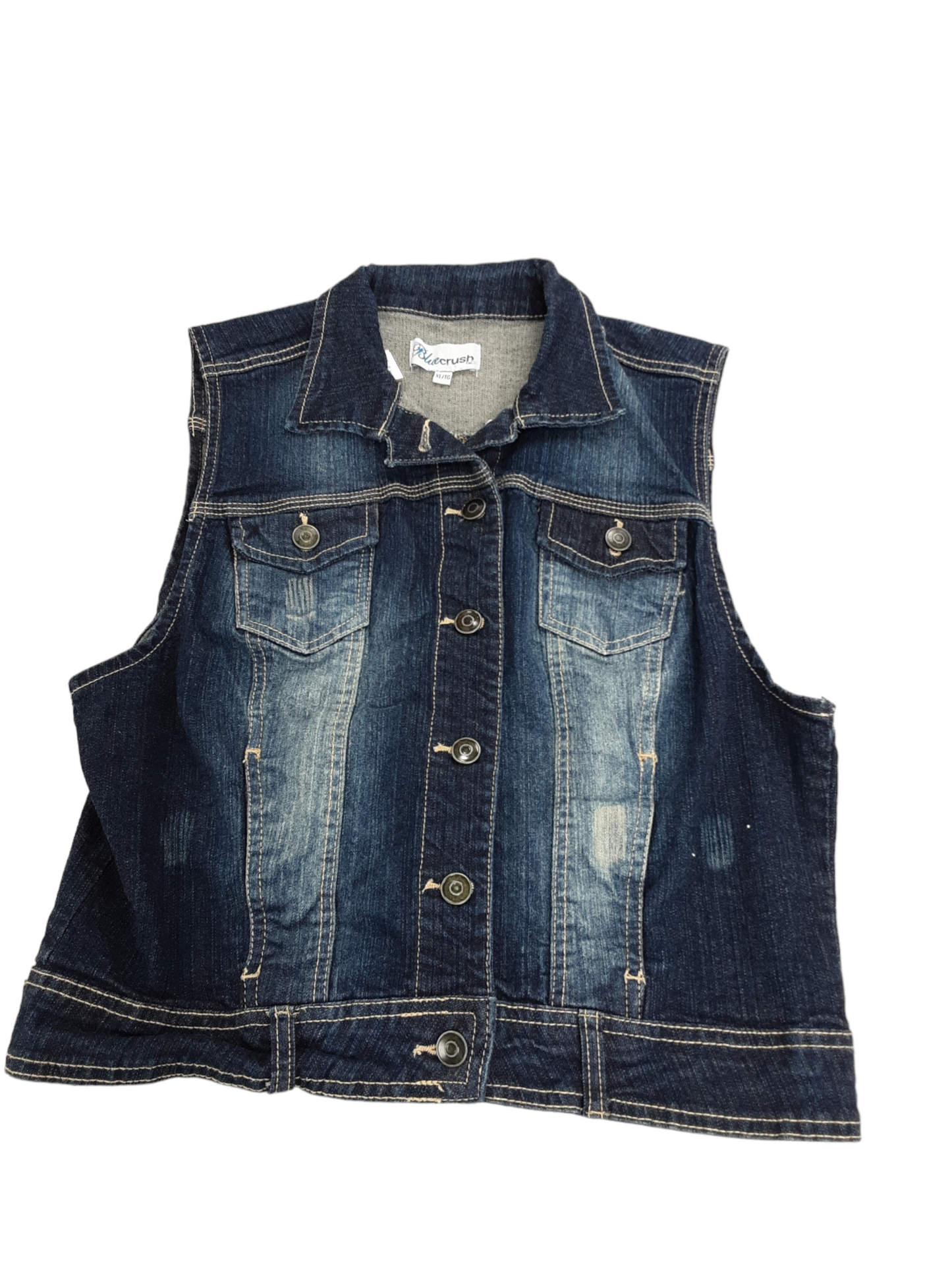 Faded Denim Vest Xl t