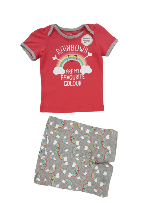 Rainbows 2 piece PJs, 12-18m