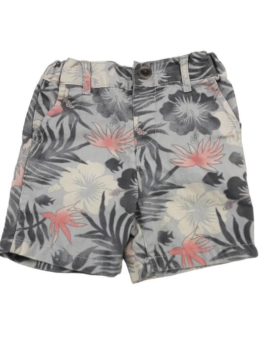 Grey floral shorts size 2