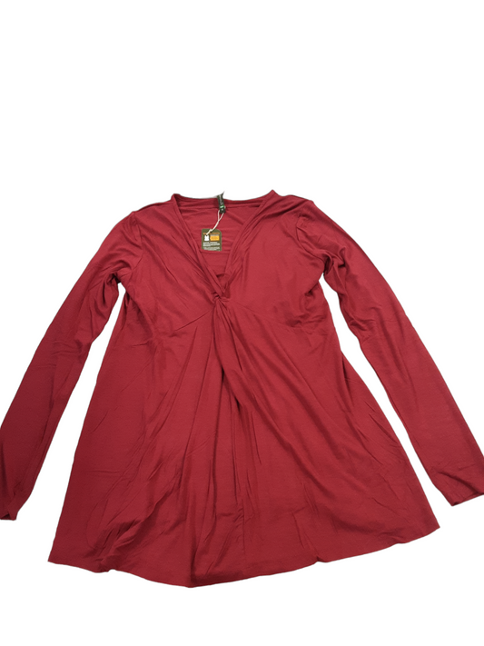 Rust red maternity top (nursing friendly) size medium