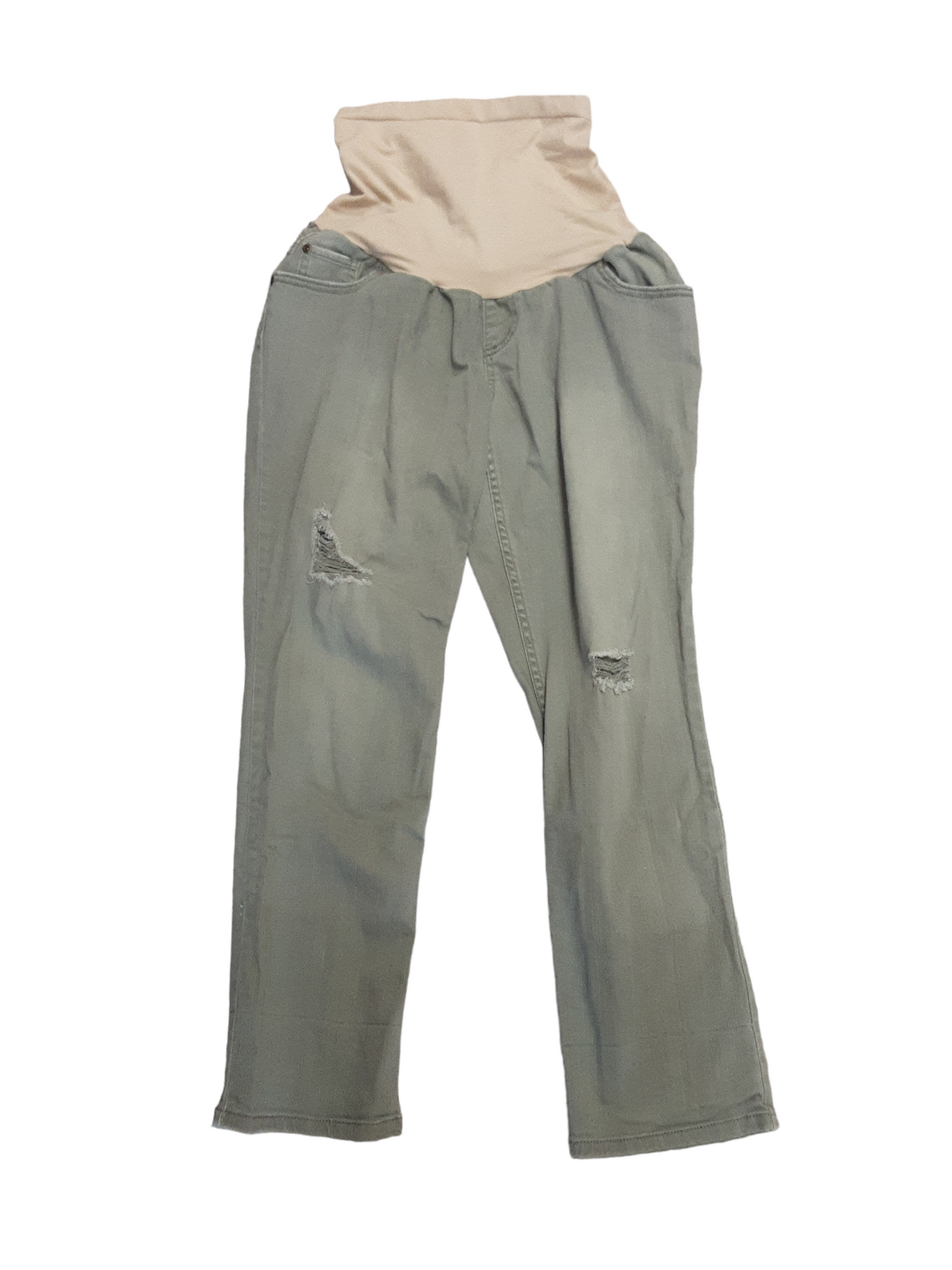 Distressed khaki pant full panel size Large