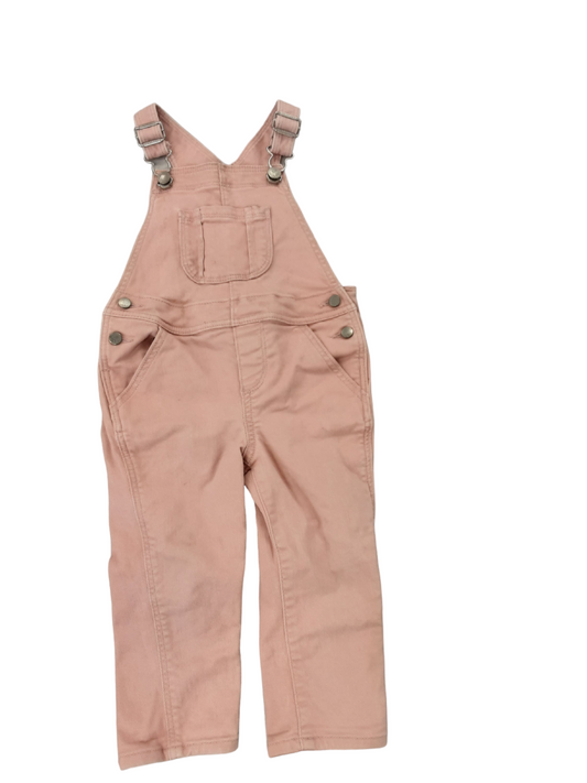 Pink denim overalls size 18-24 m