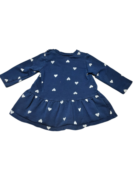 Navy Hearts Sweater, size 4-6m