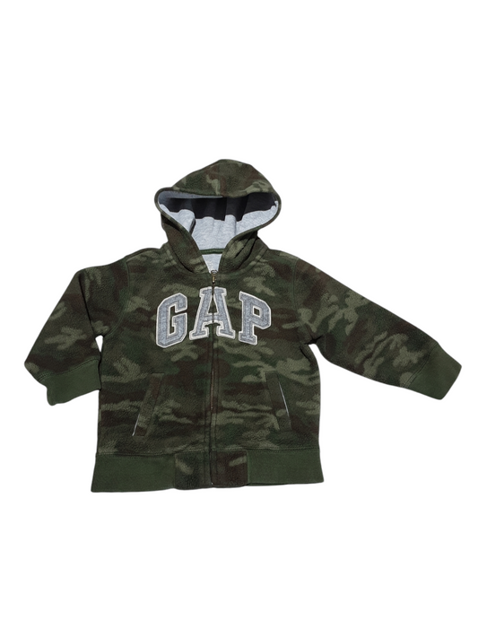 Camo zip up sweater