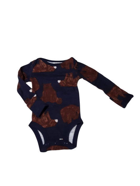 Bear Print onesie NB