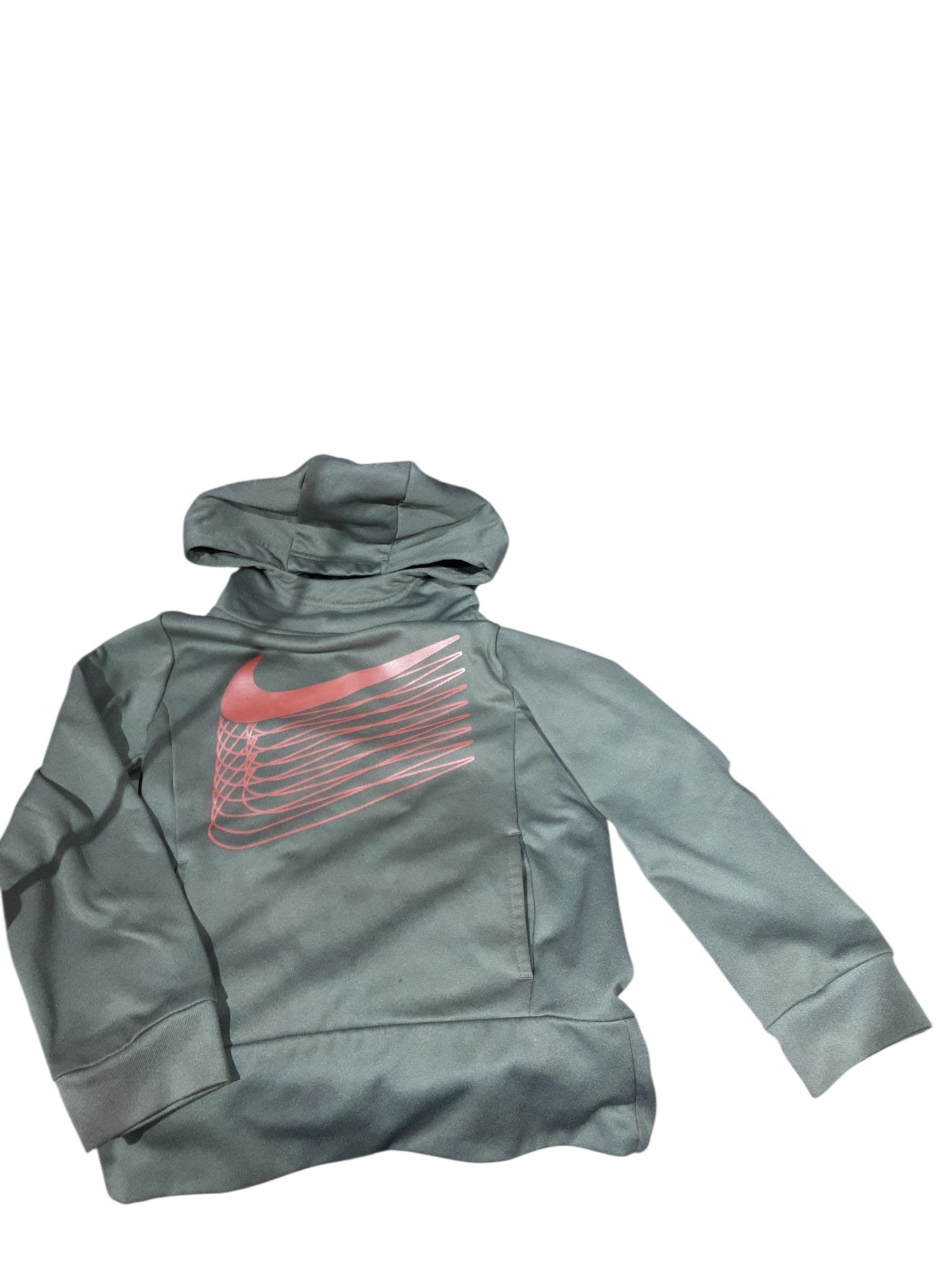 Pink and Grey Detailed Hoodie