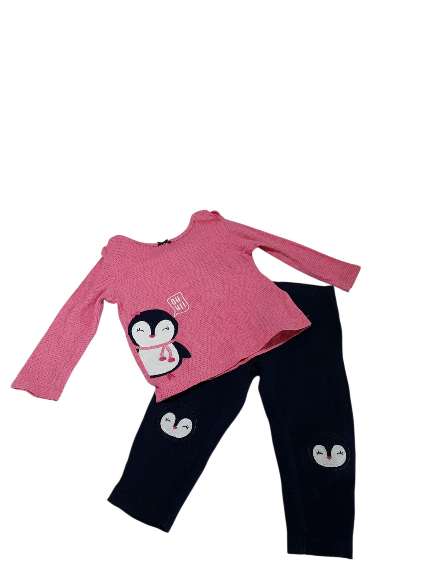 Penguin 2 pc outfit 12m