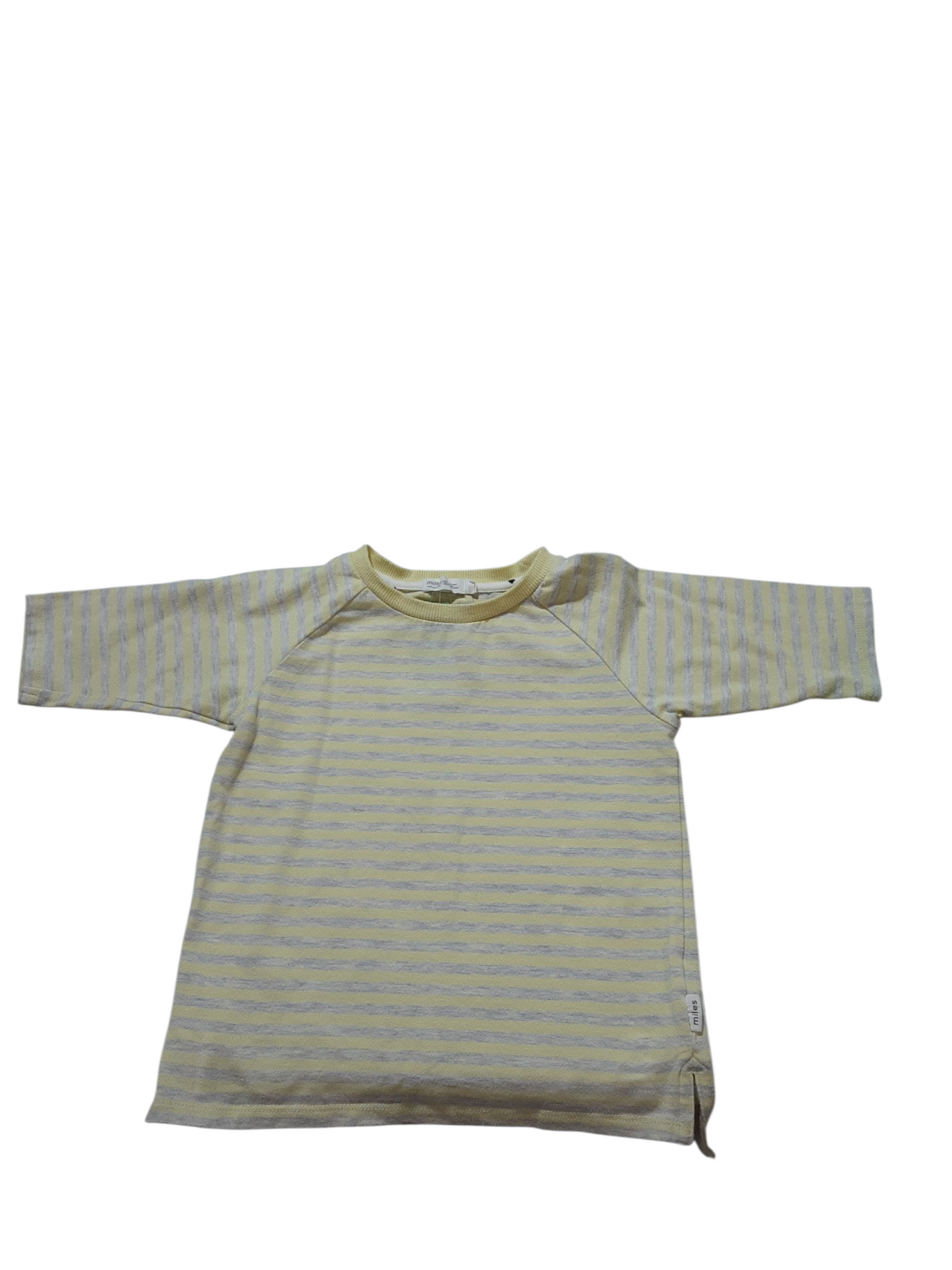 Yellow and Grey striped shirt 4t