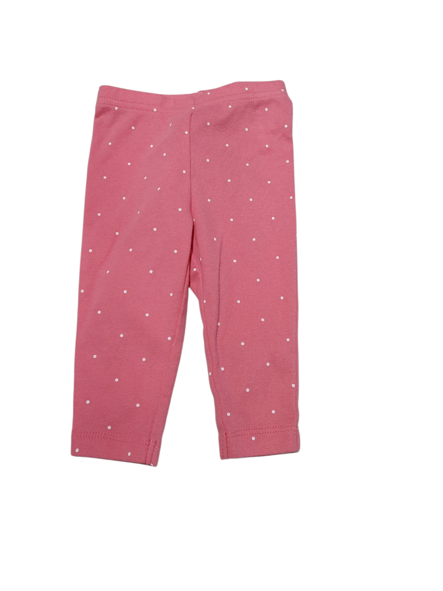 Pink polka Dot leggings 3-6m