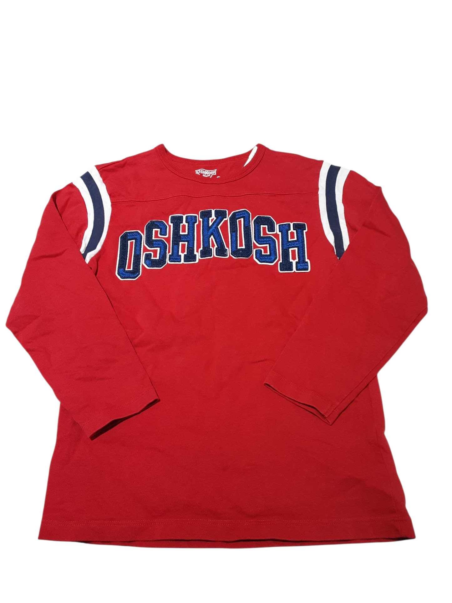 Blue red and white long sleeve size 8