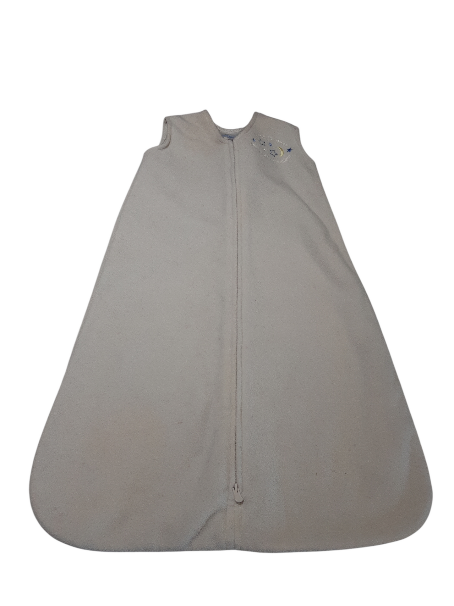 Fuzzy white sleep sack 0-6m