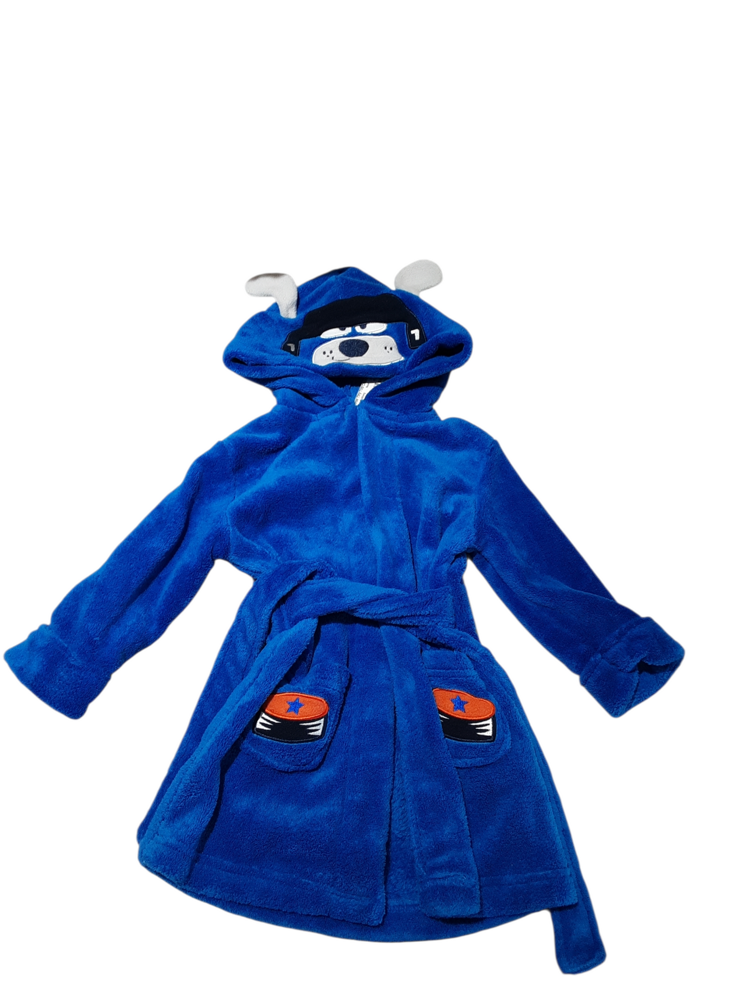 Fuzzy blue bath robe 2T