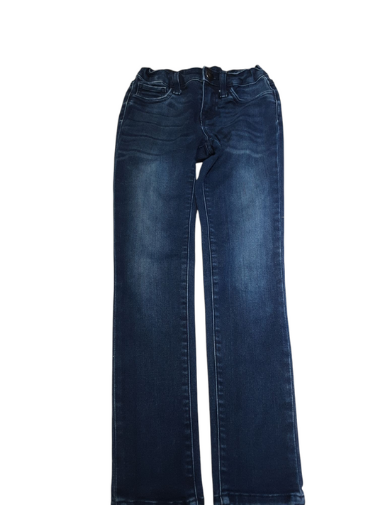 Girls dark slightly distressed skinny jeans size 8