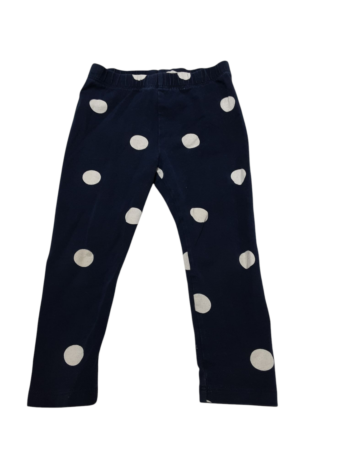 Navy Polka Dot Leggings, size 2T