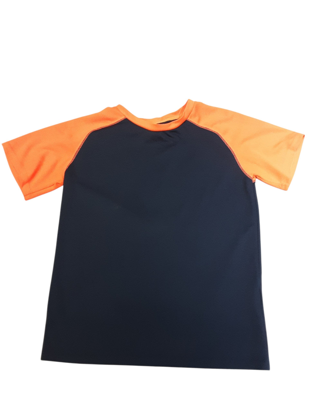 Florescent orange & navy active top size 9-10yrs