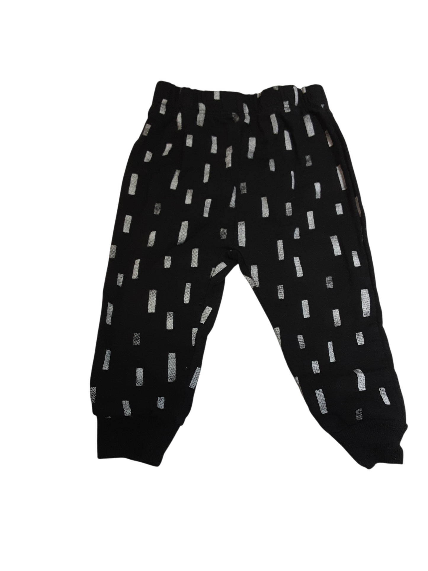 Black print jogging pants size 12months