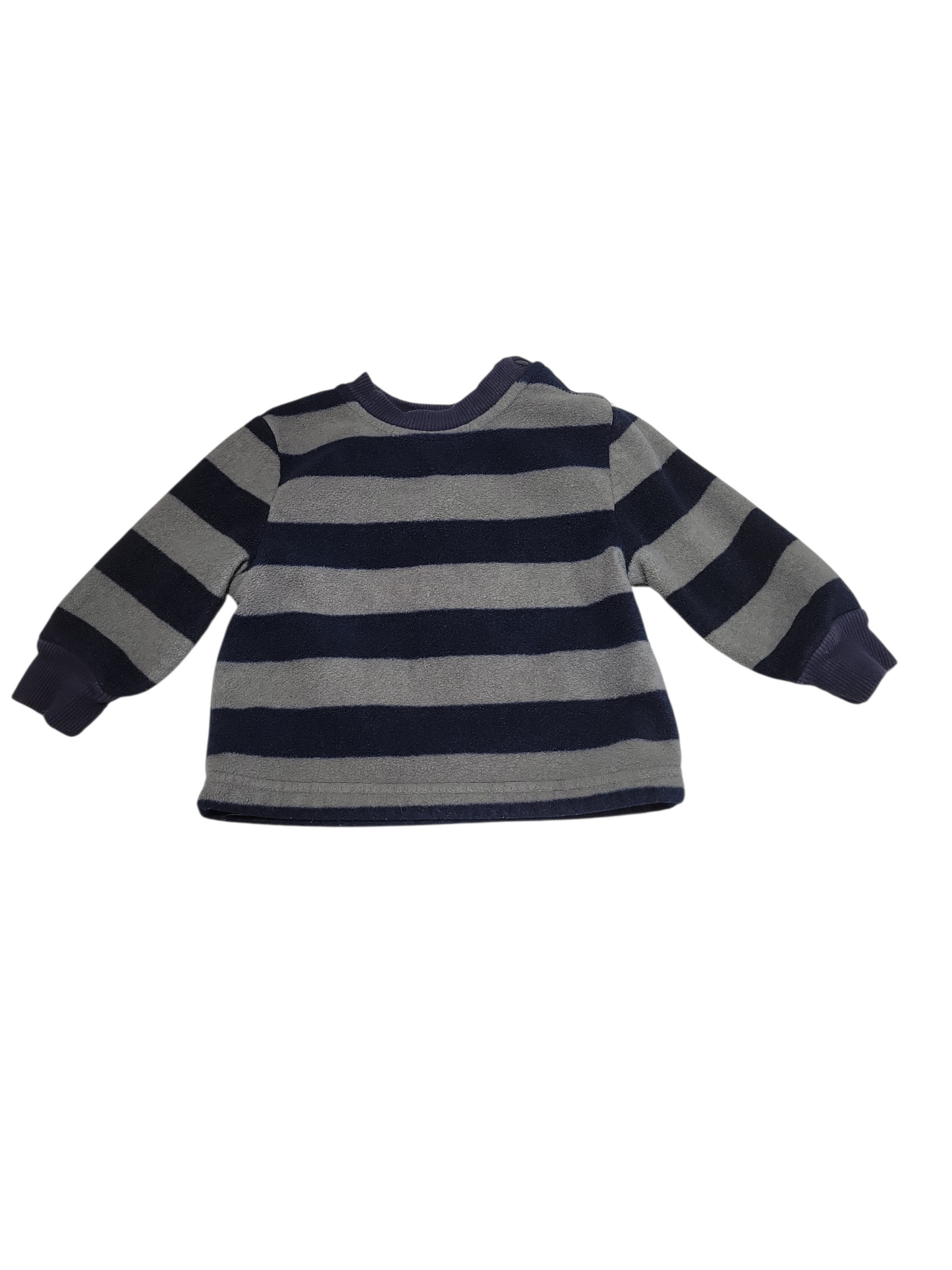 Striped fleece sweater 3-6m