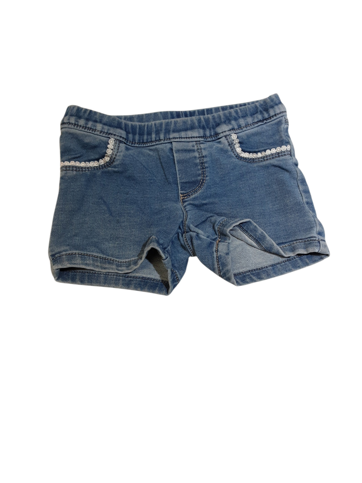Soft denim short with lace detail size 3