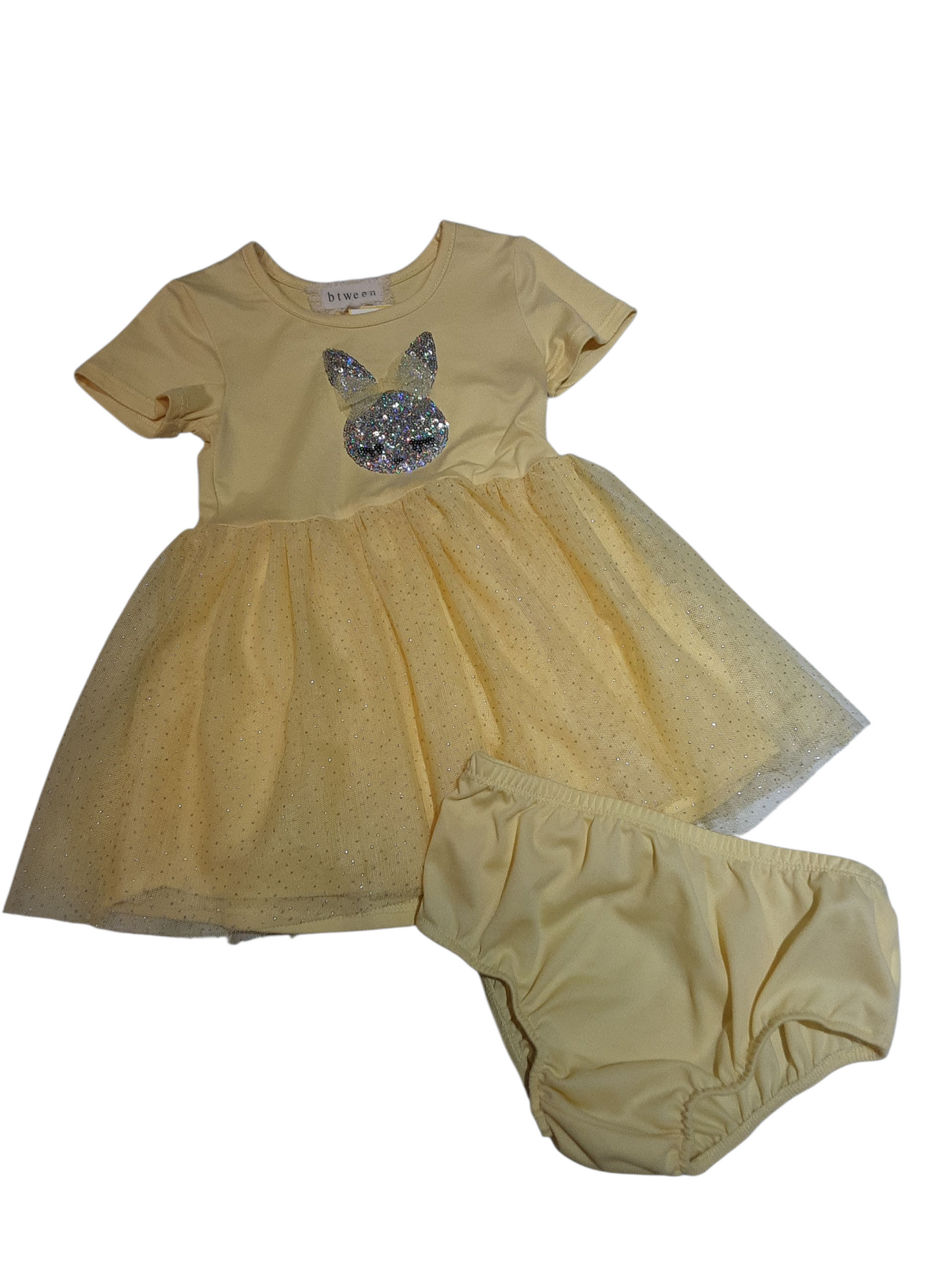 2 pc yellow tulle dress size 24months