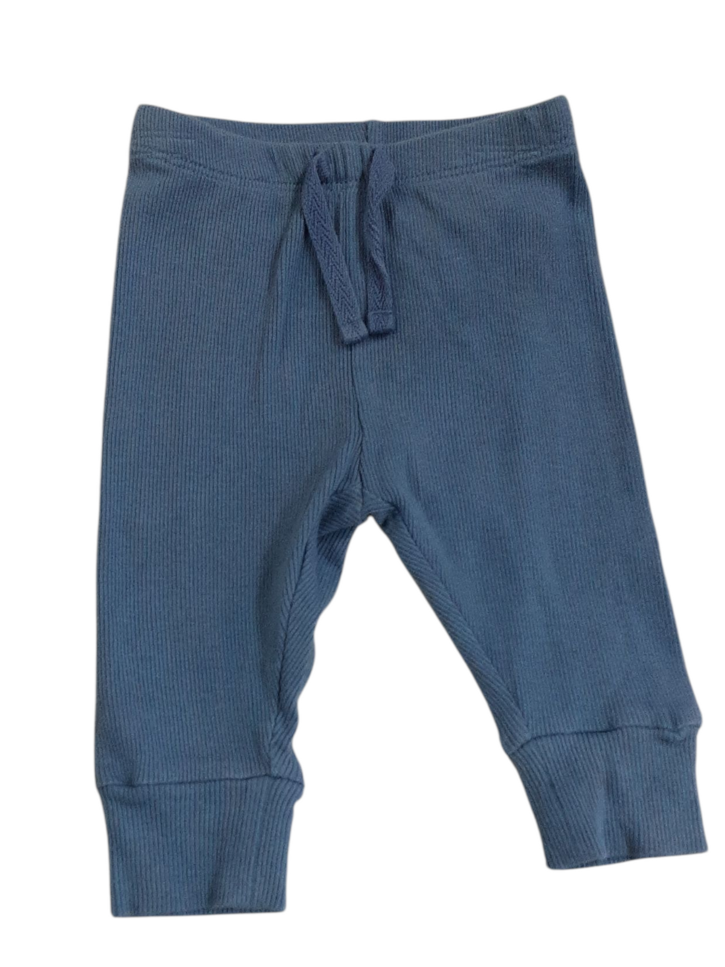 Textured blue pants size 3-6m