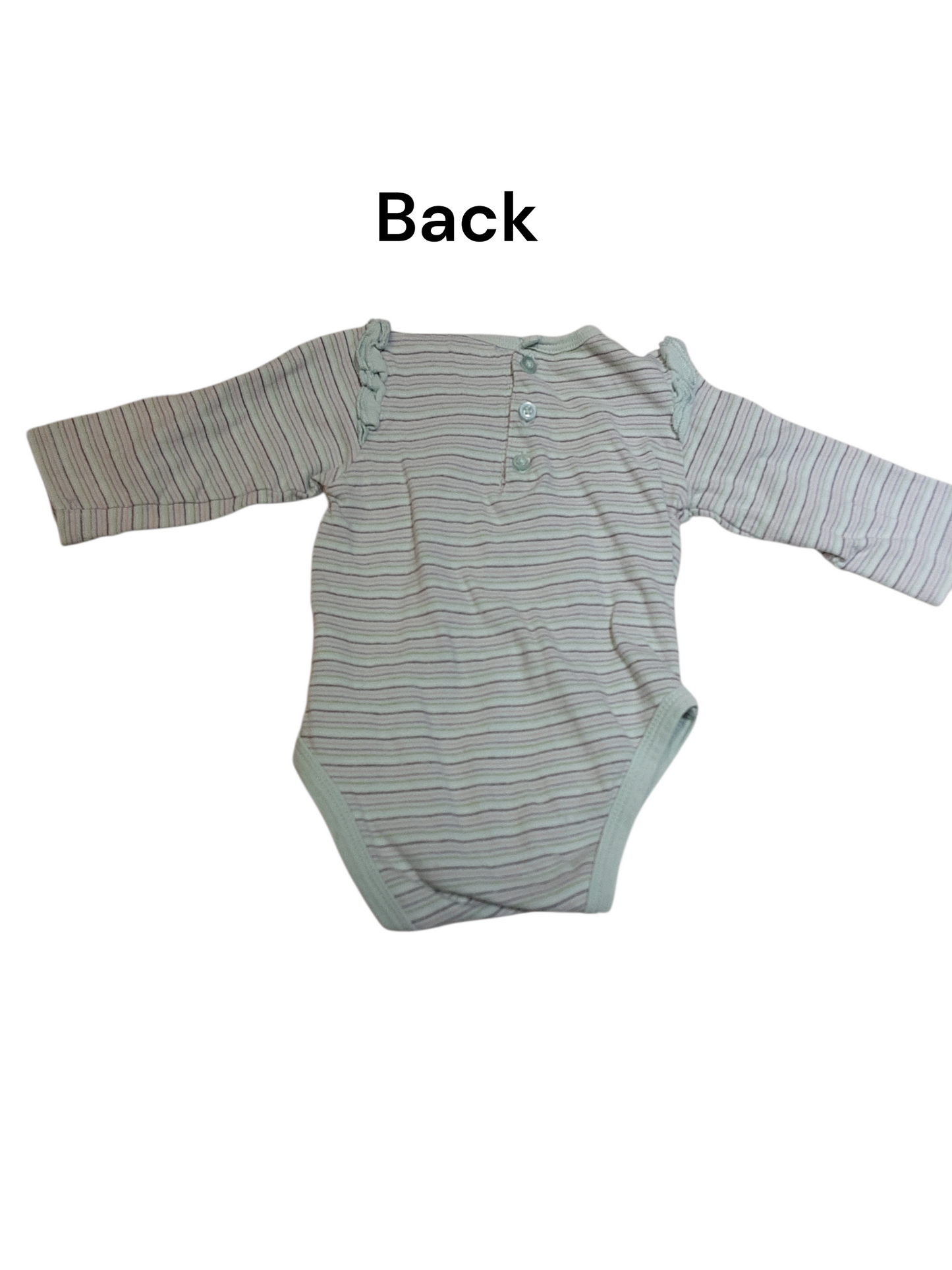 Striped Ruffled Onsie size 3-6months