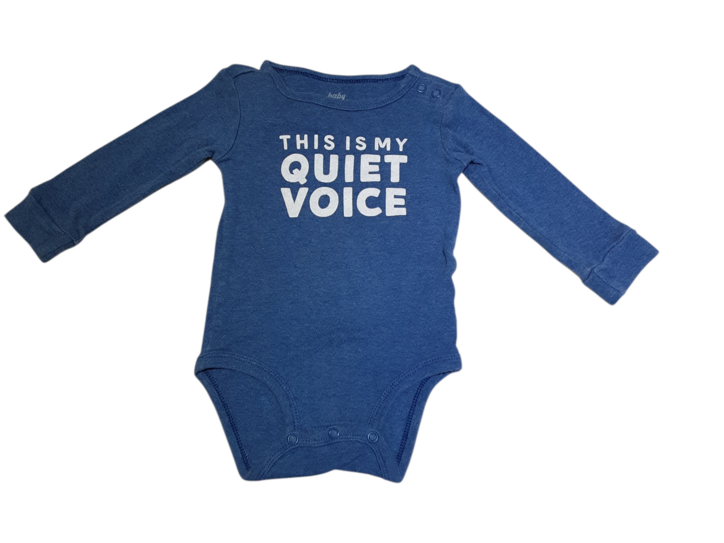 'This is my quiet voice' size 12m