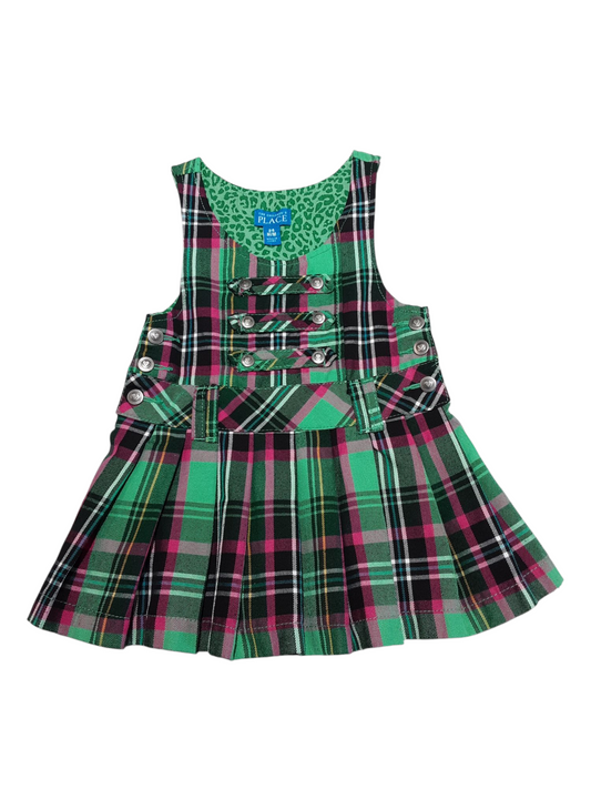Plaid dress size 24m